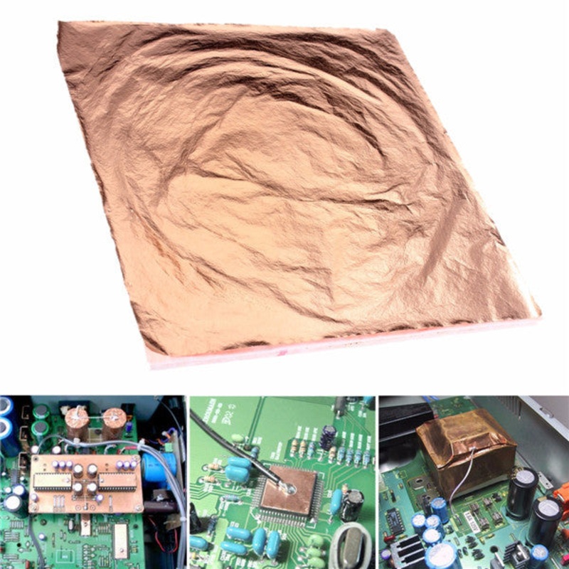 100pcs 14x14cm Copper Leaf Foil Wrapping Paper For Gilding Art Craft Work