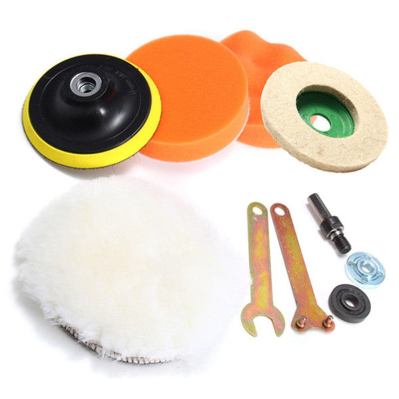 10mm Connecting Rod and Pressure Plate with Polishing Pads For Variable Angle Grider