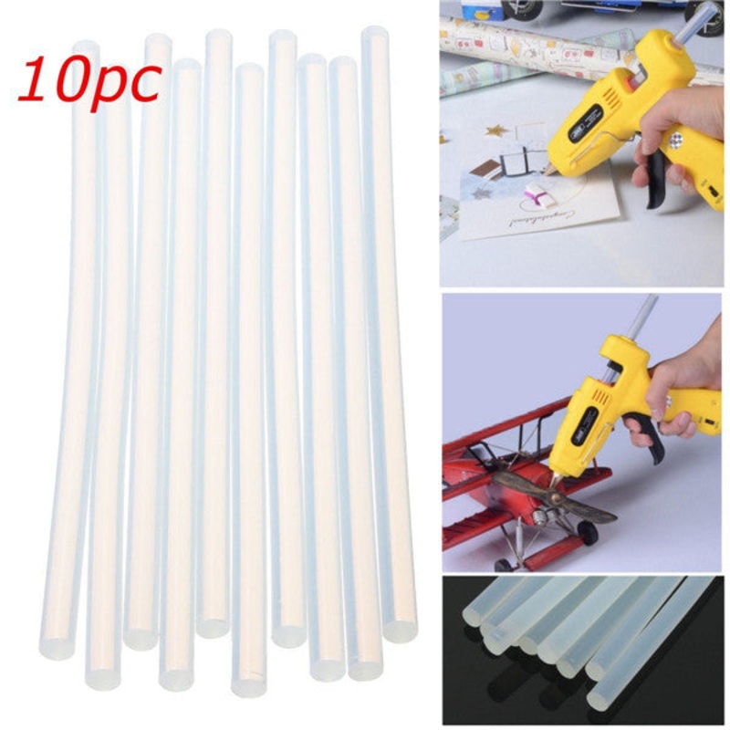 10pcs 180mm x 7mm Hot Clear Melt Glue Adhesive Sticks For Glue Gun