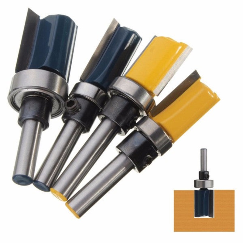 1/4 Inch Shank Cutter Router Bit Trimming Woodworking Milling Cutter Dual Blades