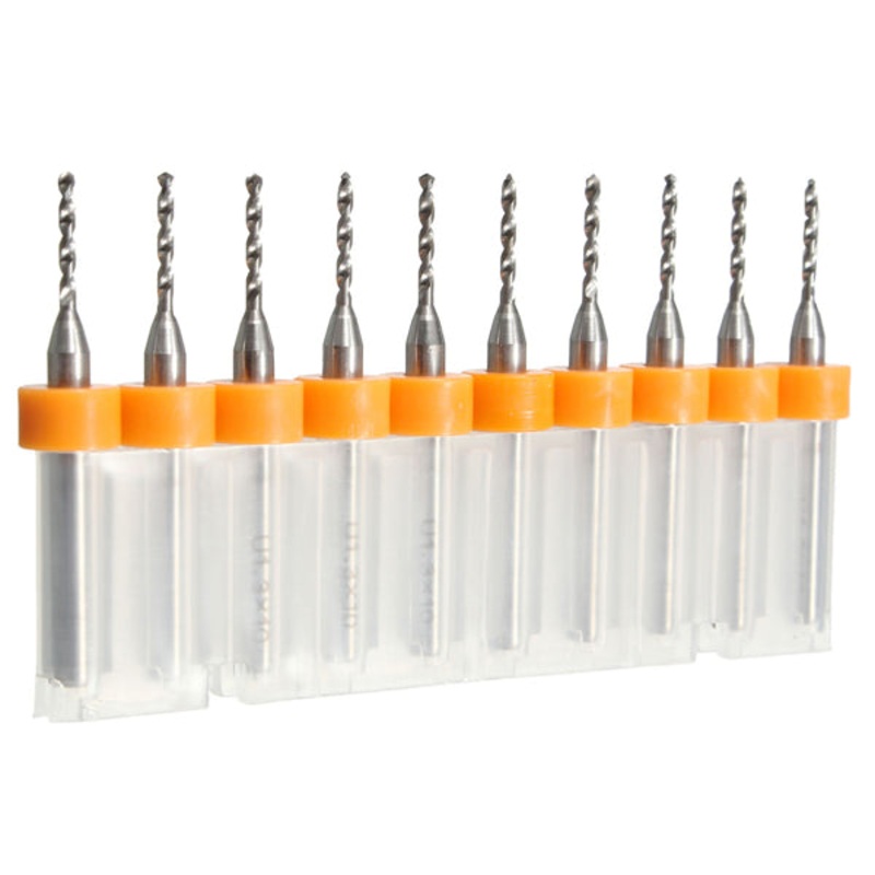 10pcs 1.3mm Mini PCB Drill Bits For CNC Print Circuit Board Tungsten Steel