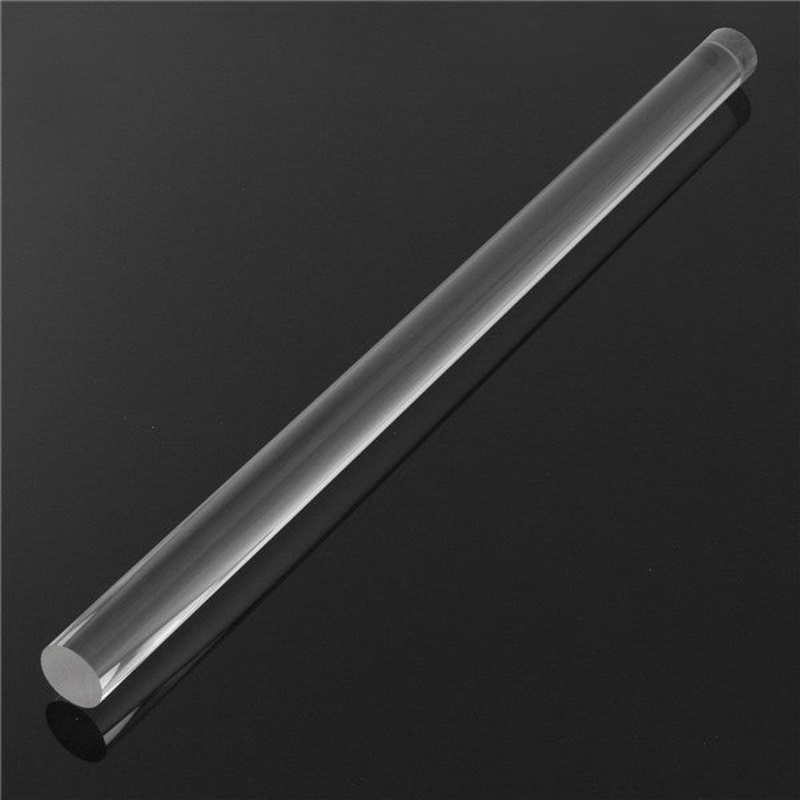 Transparent Acrylic Round Rod 25mm Diameter Clear Solid Bar 45cm Length